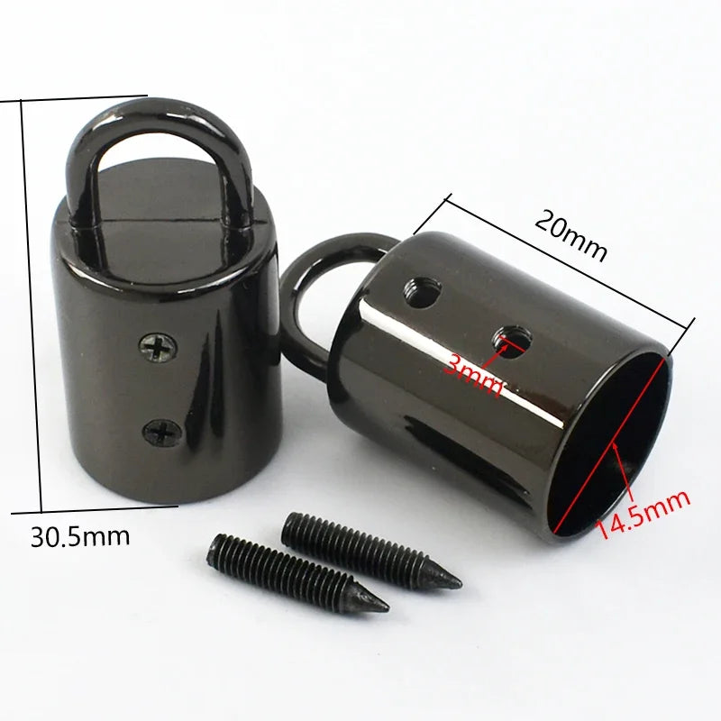 5/10/20Pcs 14mm Bag Metal Buckles Handbag Strap Tassel Cap Clasp Hook Connector Hanger Rope Cord Lock DIY Hardware Accessories