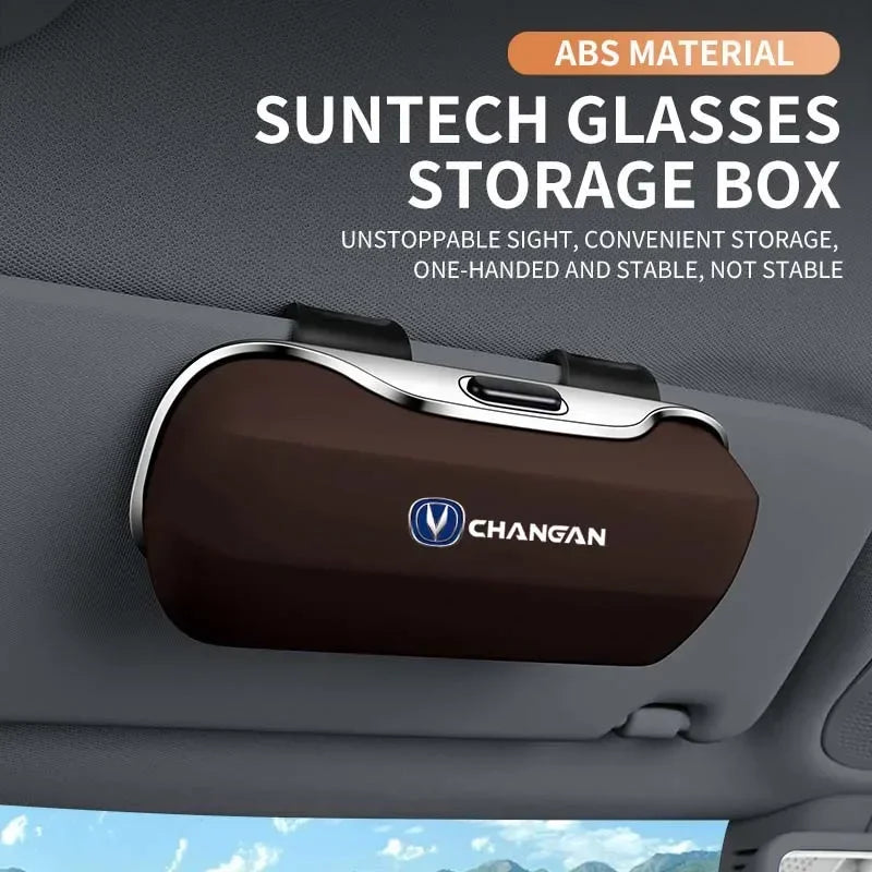 For Changan Cs35 Cx70 X7 Cs85 Cs55 Cs75 Plus Cs15 Cs95 Hunter Uni T S Lamore Car Visor Sunglasses Glasses Case Clip Box