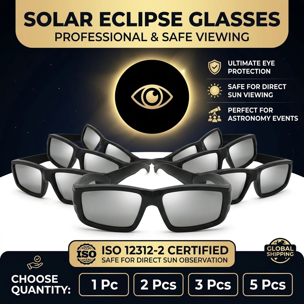 1/2/3/5Pcs Solar Eclipse Glasses ISO Certified Eye Protection Safe Viewing Shades For Direct Sun Astronomy Observation Events