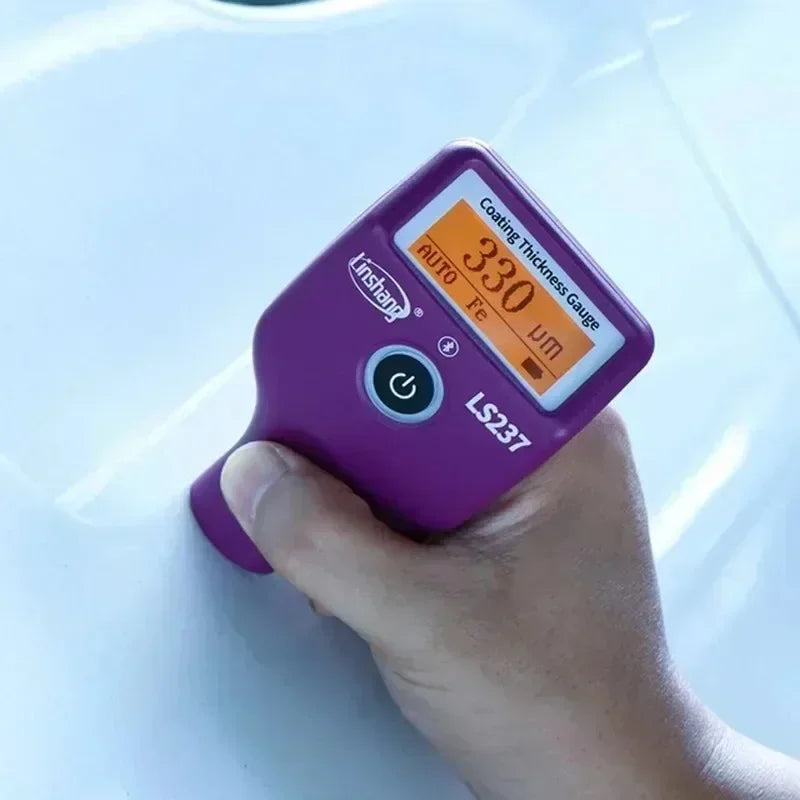 Thickness Gauge Linshang LS237 for Car Paint Checking Auto Coating Identify Ferrous Putty With Three Color and Rotatable Screen