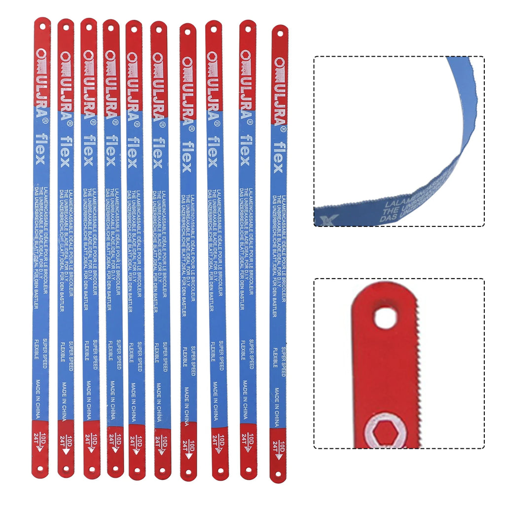 10PCS Hacksaw Blade 300mm Steel Hand Saw Blades 14T/18T/24T Bi-Metal For Meat Wood Cutting Disc Woodworking DIY Tools