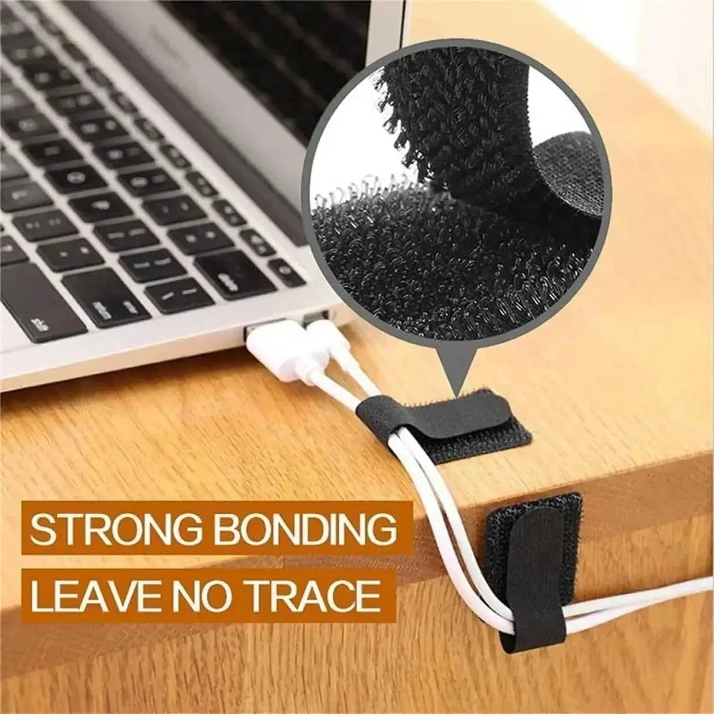 10/20Pcs Self Adhesive Reusable Cable Ties Wire Organizer Storage Stand Mouse Earphone Data Cord  Desktop Tidy Management Winder