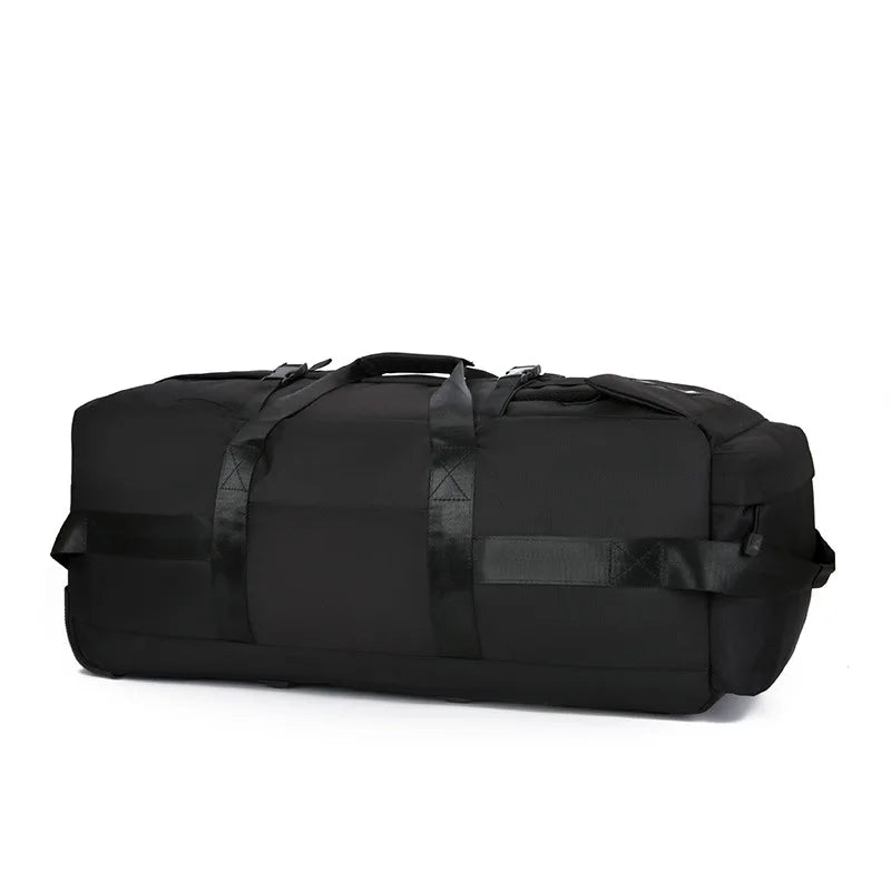Large Capacity Travel Rolling Backpack Men Check in Bag Foldable Travel Trolley Bag Wheeled Suitcase Oxford Rolling Luggage Bag
