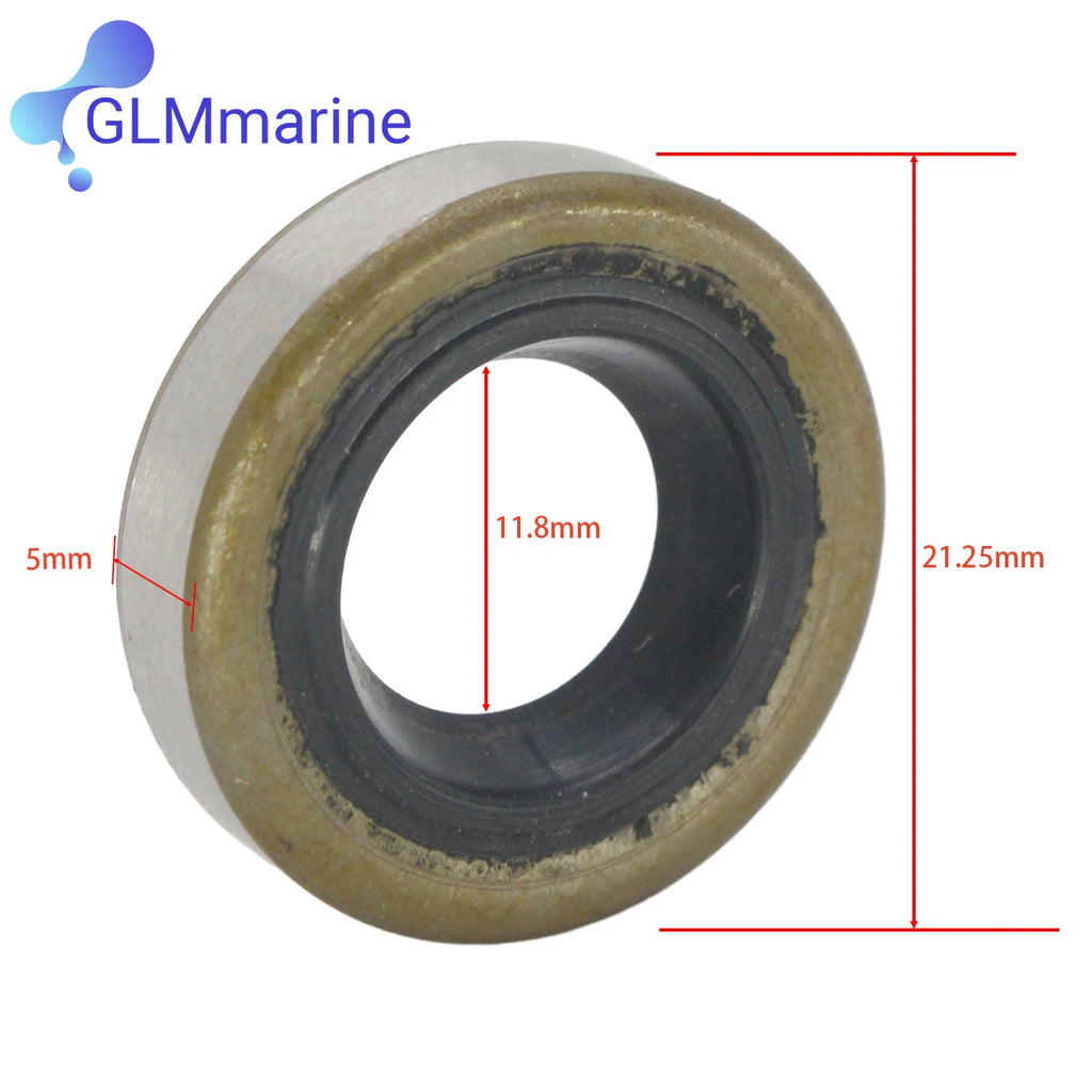 2 Pcs Oil Seal for Evinrude Johnson 5.5 To 10 HP 0 303345 and Mercury Mariner 3.9 To 9.8 HP 26-30900 T Boat Engine Parts 0327031