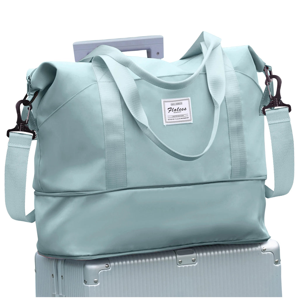 Expandable Travel Bag for Ryanair Easyjet, Hand Luggage Sport Bag Gym Bag, Large Capacity Foldable Travel Duffel Bag Weekend Bag