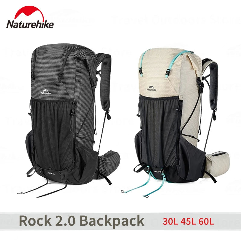 Naturehike Rock 2.0 Backpack Large Capacity Waterproof Travel Bag Camping Trekking Bag Outdoor Hiking Backpack With Rain Cover