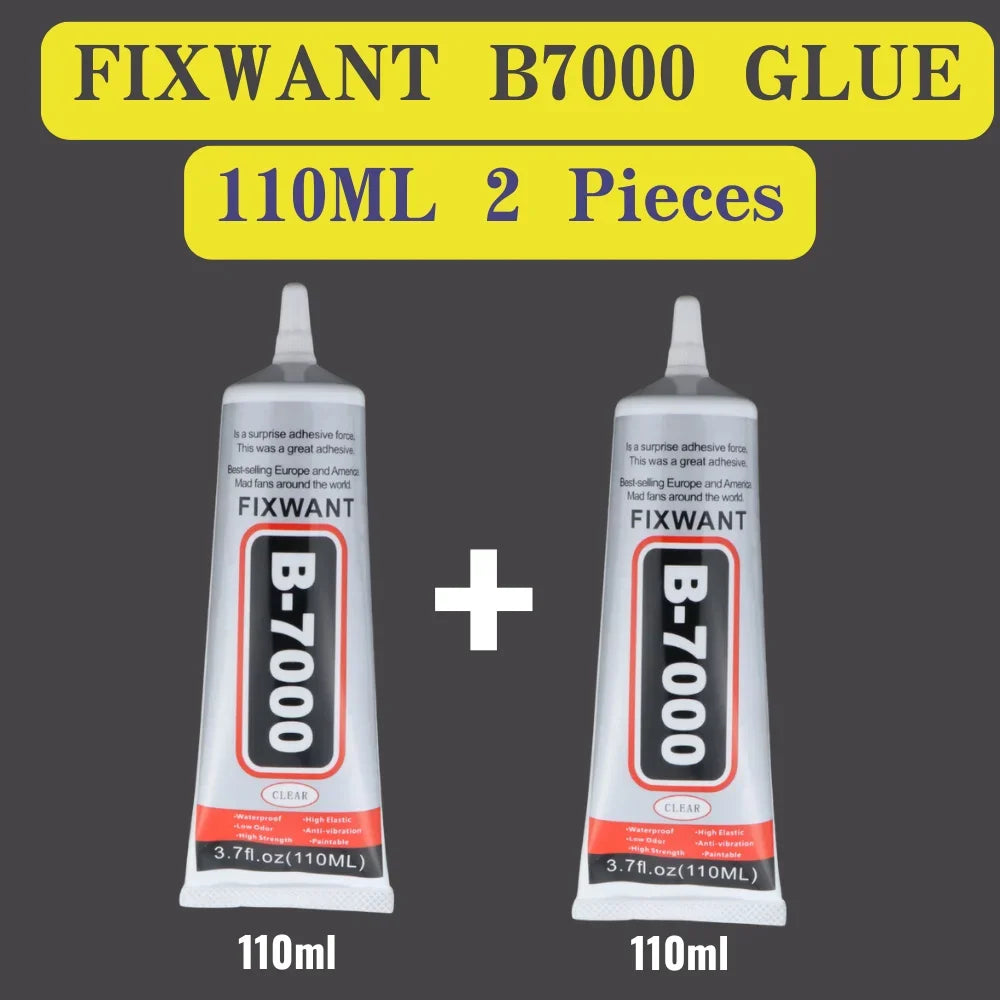 B-7000 T-7000 Clear & Black Glue 15/50/110ml, Fast Drying Waterproof Resin Adhesive for Phone Screen Repair, Jewelry Craft