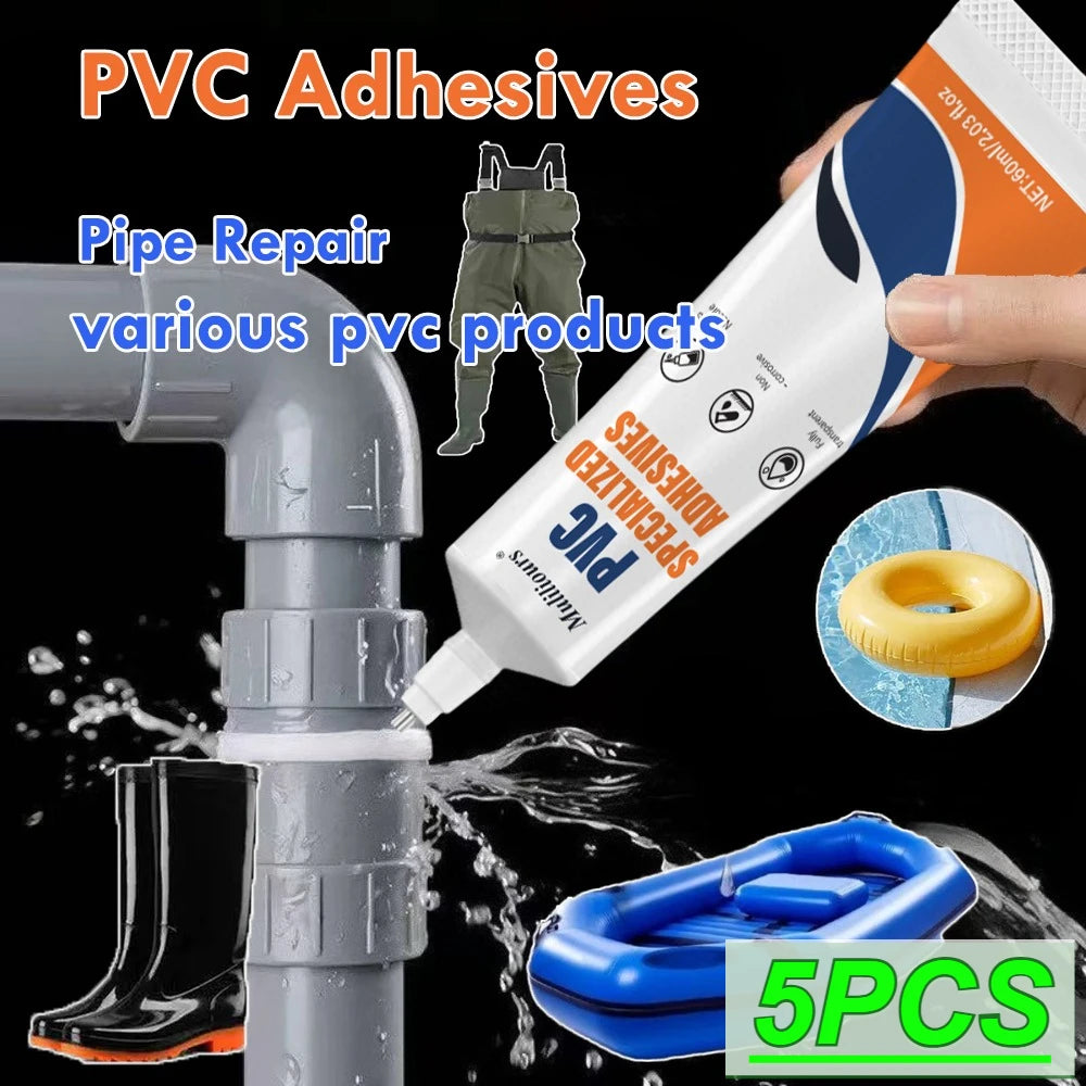 PVC Pipe Repair Adhesive Inflatable Boat Repair Glue Paddle Board Kayak Tube Repair Glue, Plastic Adhesive Super Glue Strong