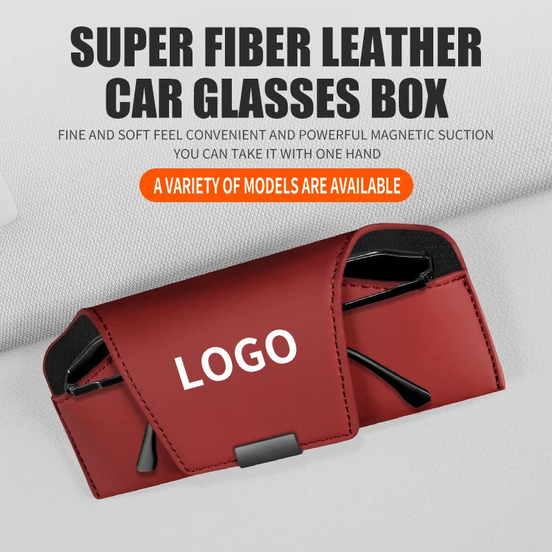 1pcs Car Glasses Holder Portable Eyeglasses Sunglasses Case Ticket Card Clamp Car Sun Visor Clip ABS Auto Accessories