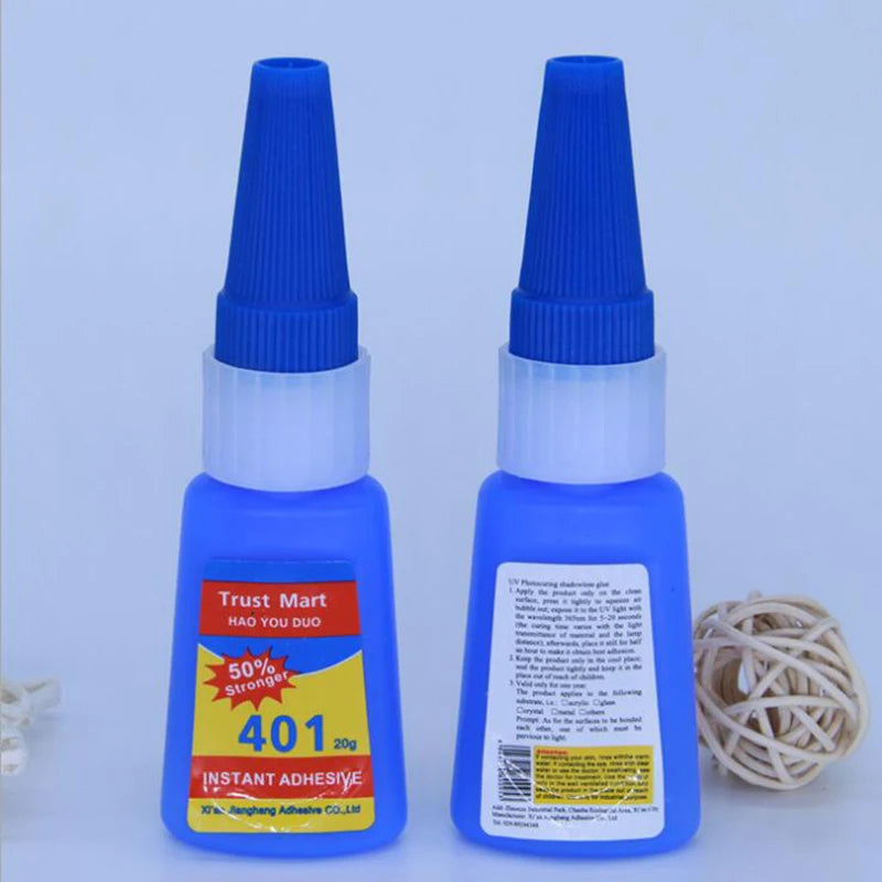 401 Instant Fast Adhesive 20ML Bottle Stronger Super Glue Multi-Purpose Fix  Super Strong Liquid Colorless Glue