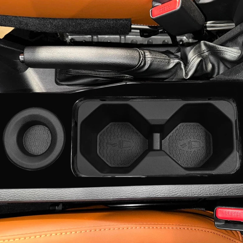 For Mitsubishi Triton L200 2024 2025 TPE Removable Center Console Cup Holder Anti-Slip Waterproof Cup Holder Car Accessories