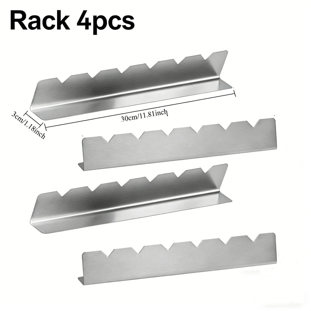 Multifunctional Stainless Steel Kebab Rack Barbecue Skewer Stand Warpresistant Kitchen EssentialSuitable Cooking Outdoor Use Cam