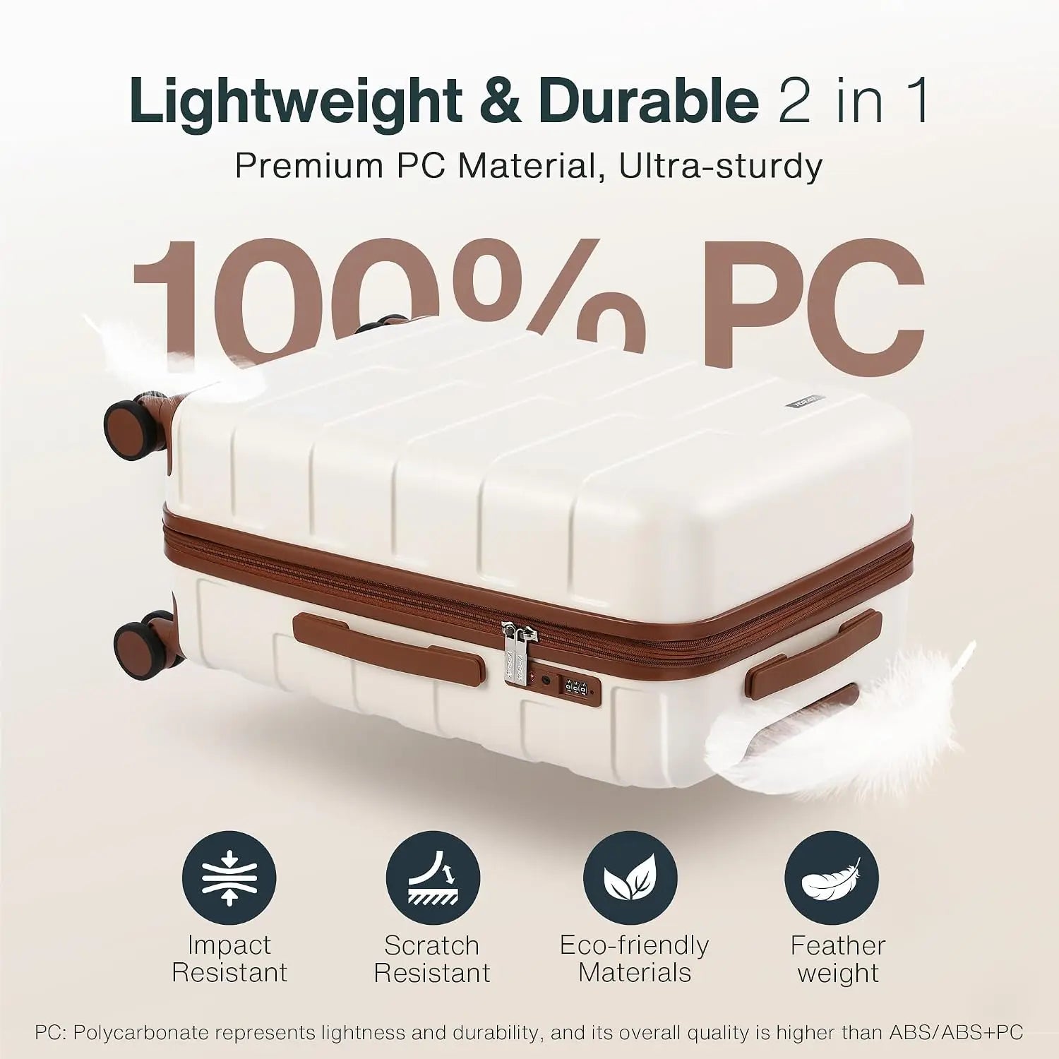 3 Piece 100% PC Expandable Hardside Carry On Luggage Set Ultra Durable Lightweight with 3-Years VIP Service, Customized