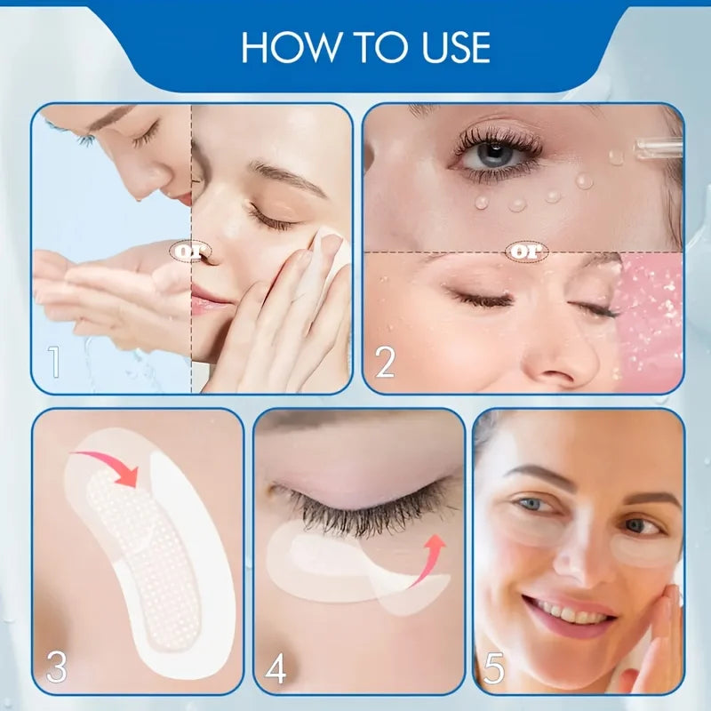 Allergic Eye Patch 0.25mm Microneedle for Face Care, Light Brown, No Battery, Portable & Easy Use, Anti-Aging Wrinkle Repair