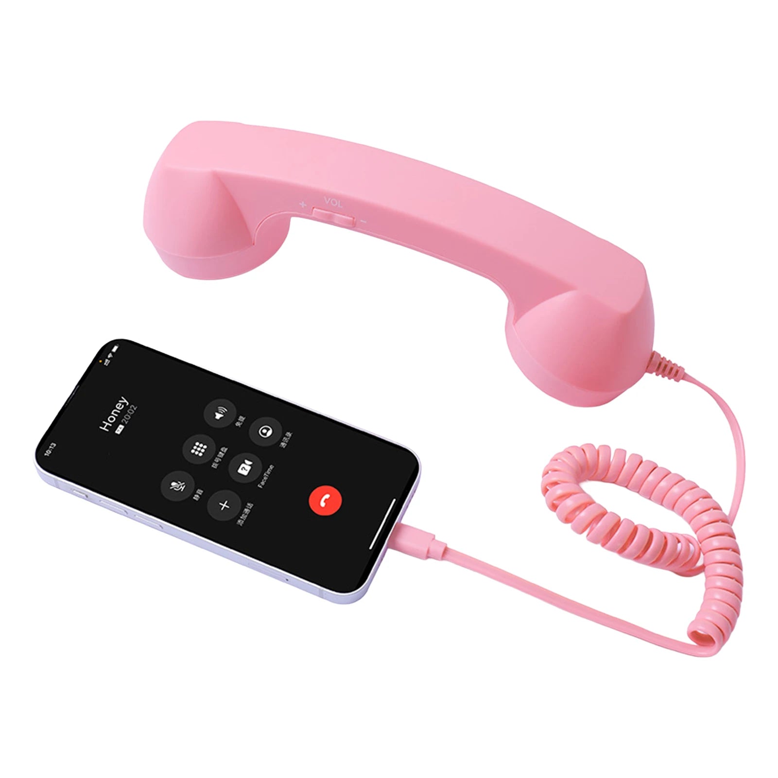 Type-C Retro Phone Handset Microphone for Android Plug and Play Wired Headset for Voice Chat Live Streaming Clear Sound