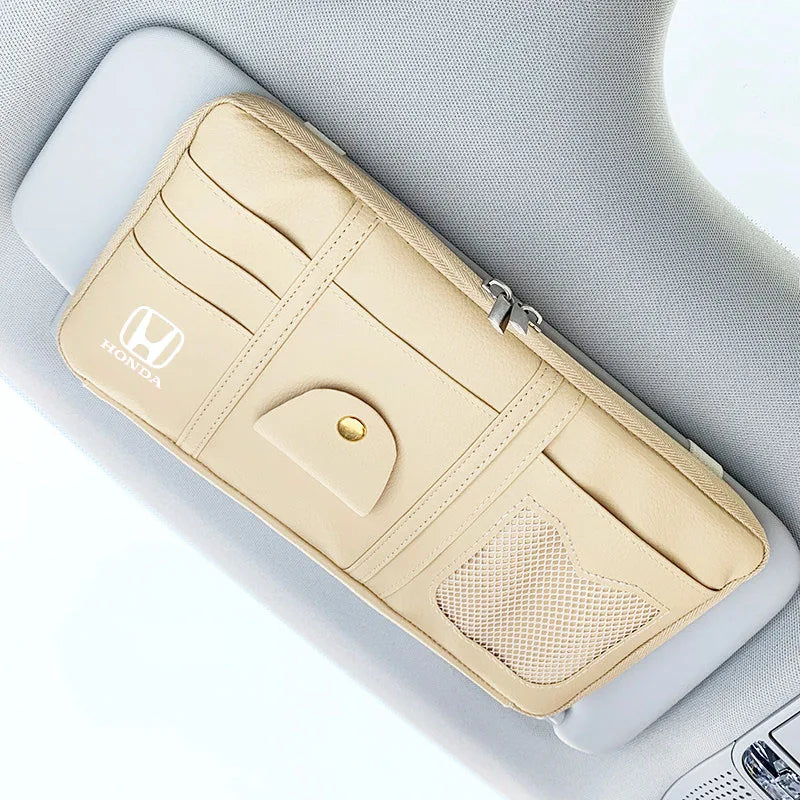 Car sunshade storage clip card glasses storage card bag easy to take For Honda Civic Accord Fit Jazz Pilot Odyssey City HR-V