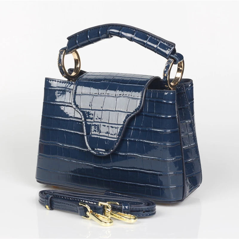 TOPHIGH Luxury Design Handbags For Women Ostrich/Snake/Crocodile Pattern Leather Shoulder Bags for Party Hot Sales Bolsas