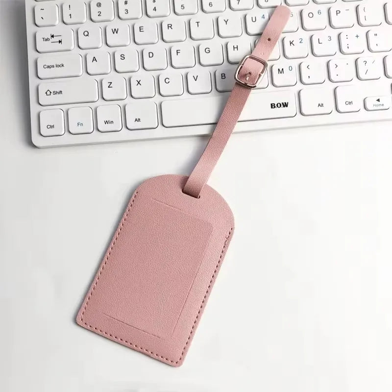 Free Custom Name Luggage Tag Set Fashion Soomth PU Leather Ticket Passport Holder Personalize Travel Purse