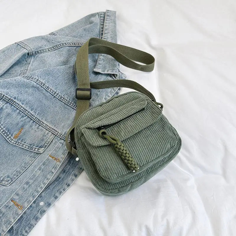 Women Casual Crossbody Bag Zipper Closure Adjustable Shoulder Strap Large Capacity Multi Pockets Daily Messenger Bag
