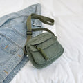 Women Casual Crossbody Bag Zipper Closure Adjustable Shoulder Strap Large Capacity Multi Pockets Daily Messenger Bag