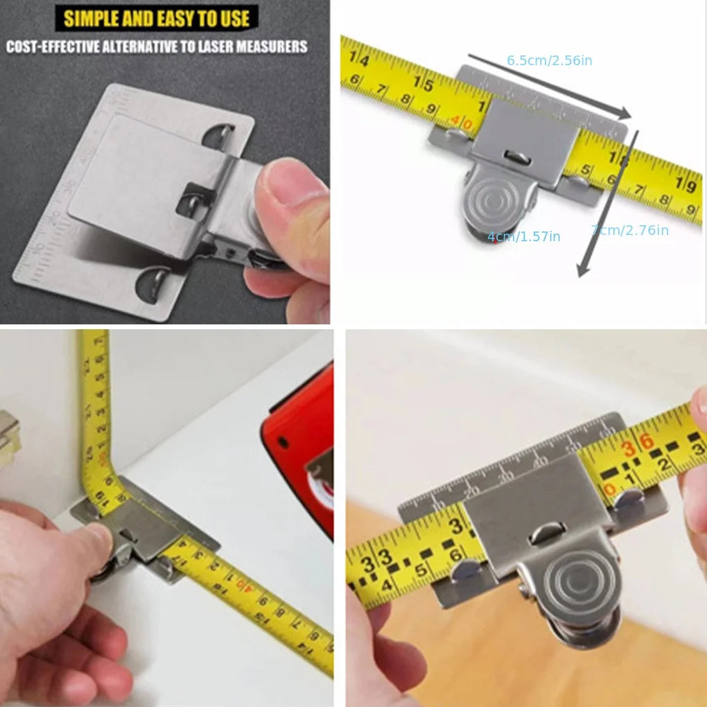 Mini Metal Measuring Tape Clip Holder Precise And Clear Measuring Tool Woodworking Measure Locate Fixed Clip Gauging Attachment