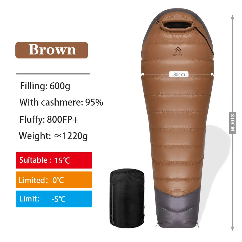 Camping Sleeping Bags 800FP Lightweight Goose Down Sleeping Bag Winter Sleeping Bag Ultralight Hiking Portable Sleeping Bag