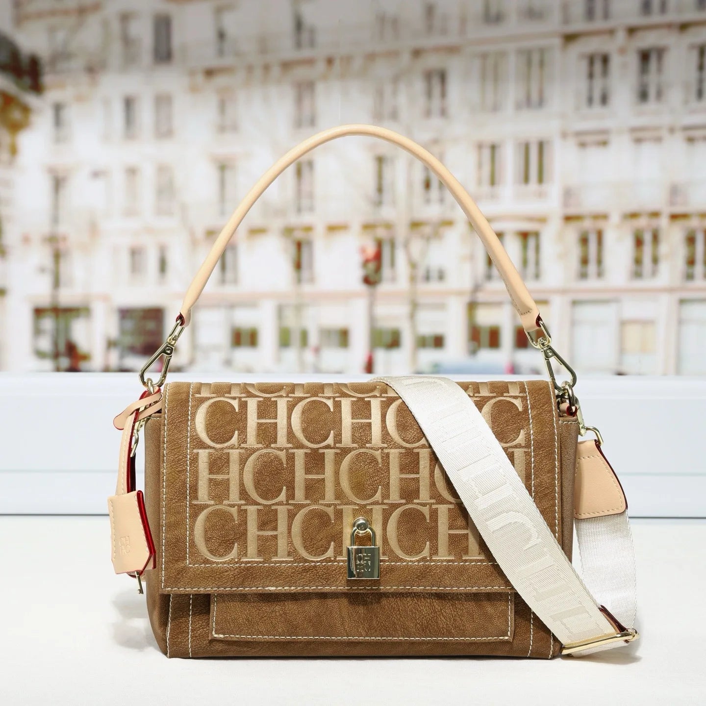 Women's new handbag light luxury high-end wide shoulder strap crossbody bag casual versatile handbag commuting shoulder bag