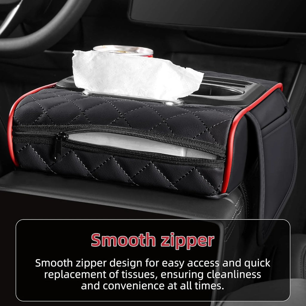 Center Console Organizer with Cup Holder Car Armrest Storage Box Armrest Heightening Cushion Pad for Car Interior Auto Accessory