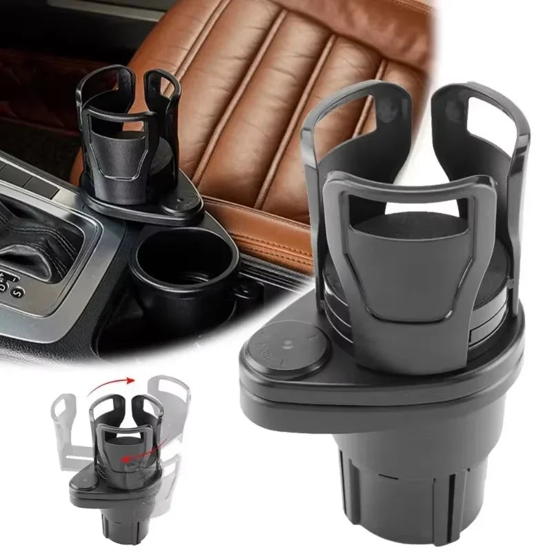 Adjustable Dual Cup Holder Car Mount Multifunction with Phone Holder Car Cup Expansion Adapter for Vehicle Cup Holers