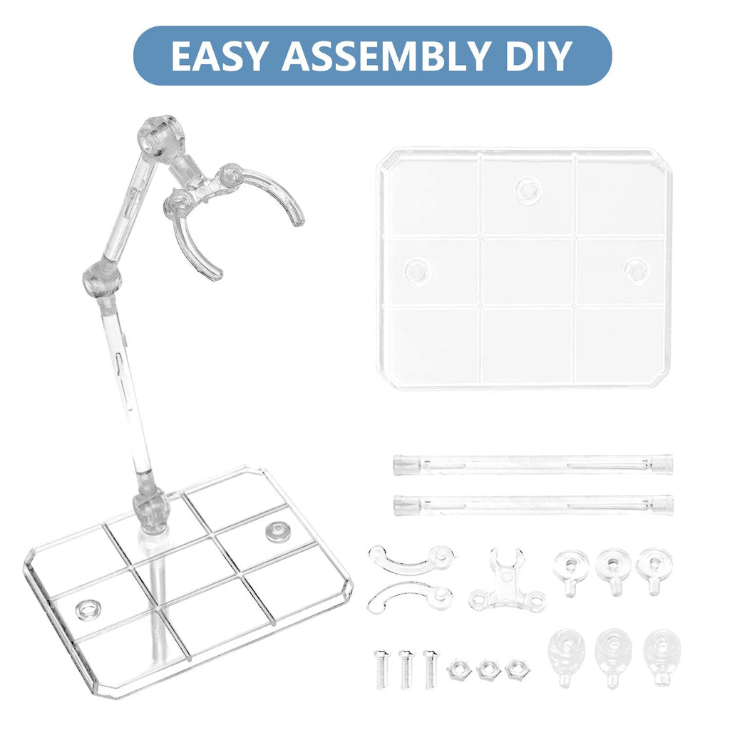 Premium Action Figure Display Stand,Compatible with BJD HG RG SD SHF Gundam 1/144 Models,Doll Showcase Stand,Base can be Spliced