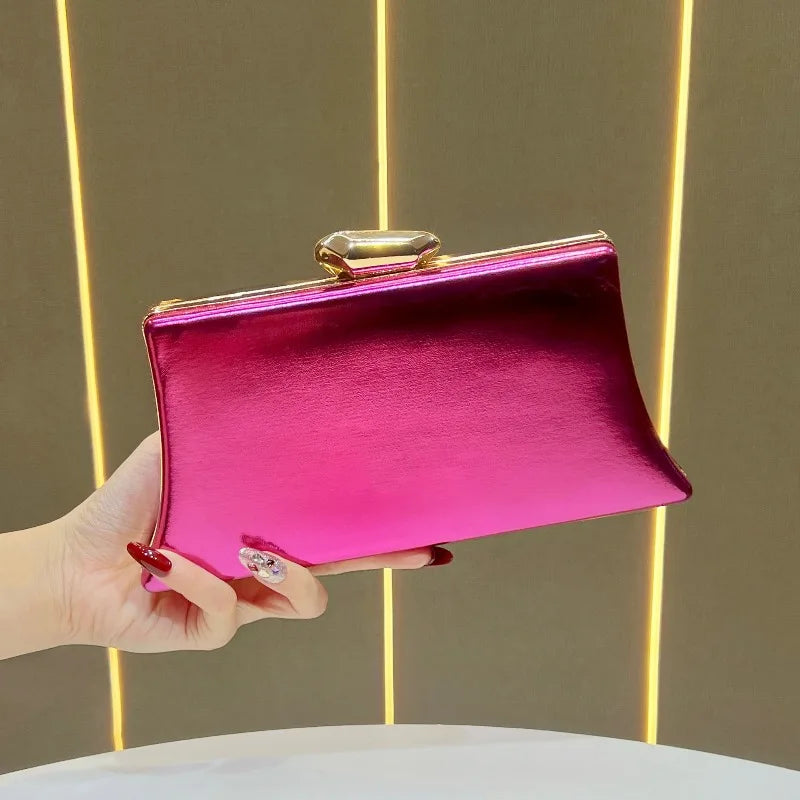 Evening Clutch Luxury Brand Fashion Dinner Party Women's Bag Shiny Women's Shoulder Crossbody Bag High Quality Large Capacity