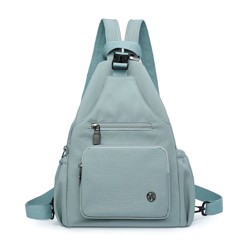 Women's Multifunctional 3-in-1 Shoulder Chest Bag, Convertible Small Backpack & Crossbody Fanny Pack, Lightweight Nylon Purse