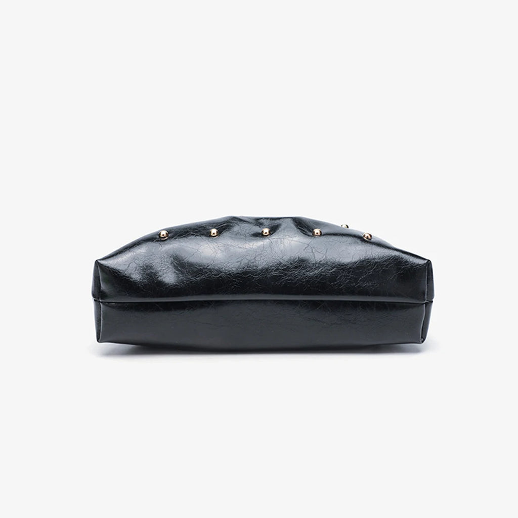 2025 New Women's Zipper Handbag Fashion Simple Multifunctional Clasp Bag Mushroom Nail Large Capacity Folded Cloud Dinner Bag