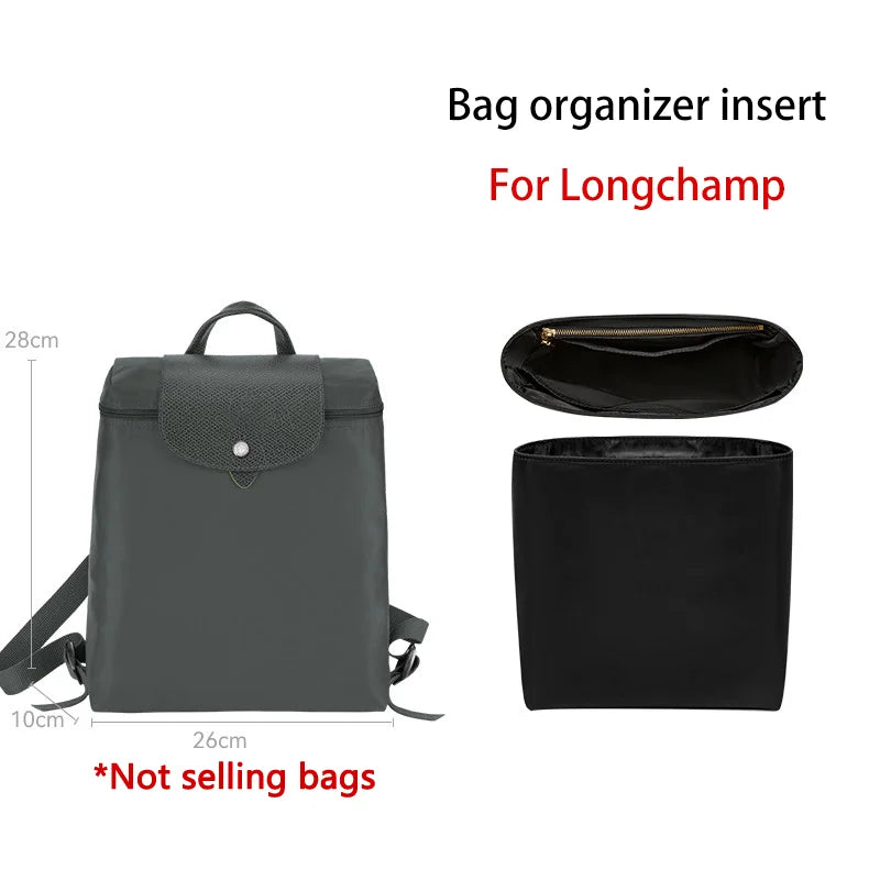 Bag Organizer Insert For Longchamp Backpack Storing Computer Water Bottle Easy To Find Nylon Durable Bag Support Bag Accessories
