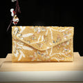 Heavy-duty sequin embroidered evening bag with embroidered flowers, versatile wedding banquet dress handbag for all occasions