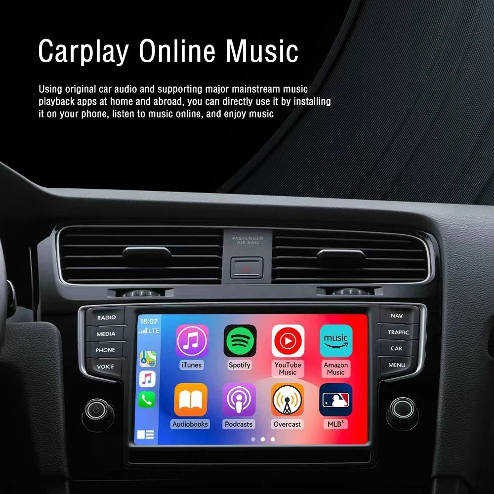 WRWD New 2 in 1 Mini Wireless Carplay Ai Box Plug&Play BT WiFi Wired To Wireless For Apple Android AUTO Adapter Car Dongle