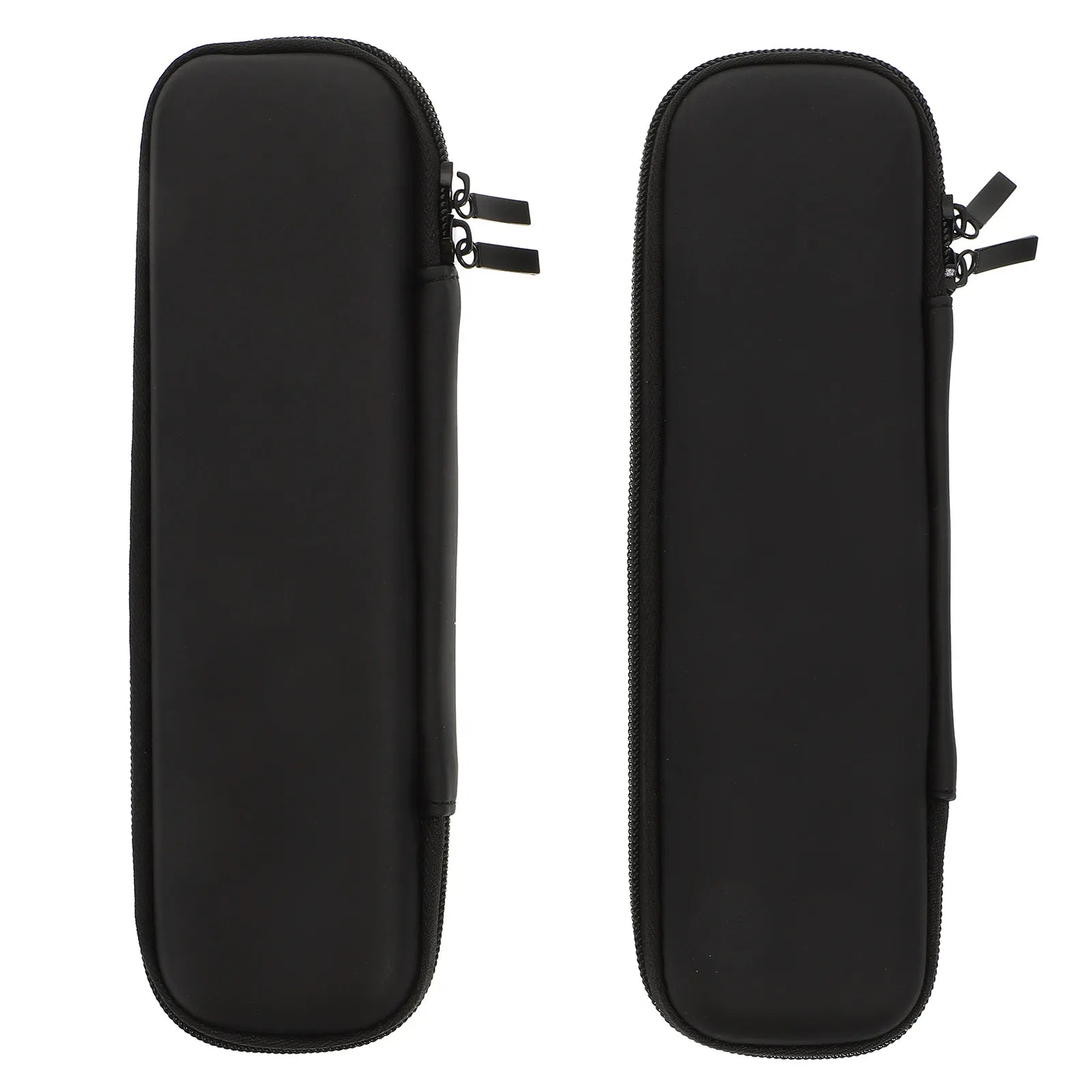 2Pcs Electric Toothbrush Cases Portable Travel Protective Hard Eva Zipper Storage Box Waterproof Shockproof Black