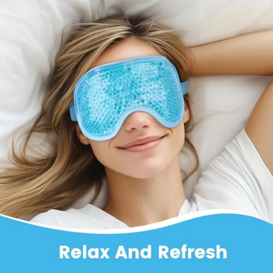 Reusable Cooling Eye Mask for Puffy Eyes, Migraine Relief, and Eye Fatigue - Gel Eye Mask with Cold Therapy and Eye Ice Pack