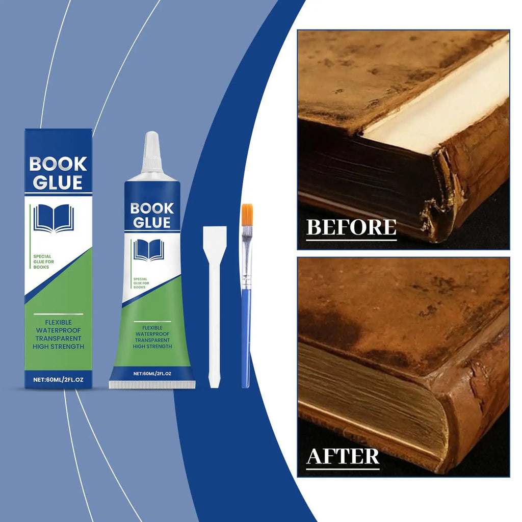 Book Binding Glue 60ml Transparent Paper Book Repair Glue Flexible Sealant DIY Paper Crafts 3D Book Student Stationery adhesives