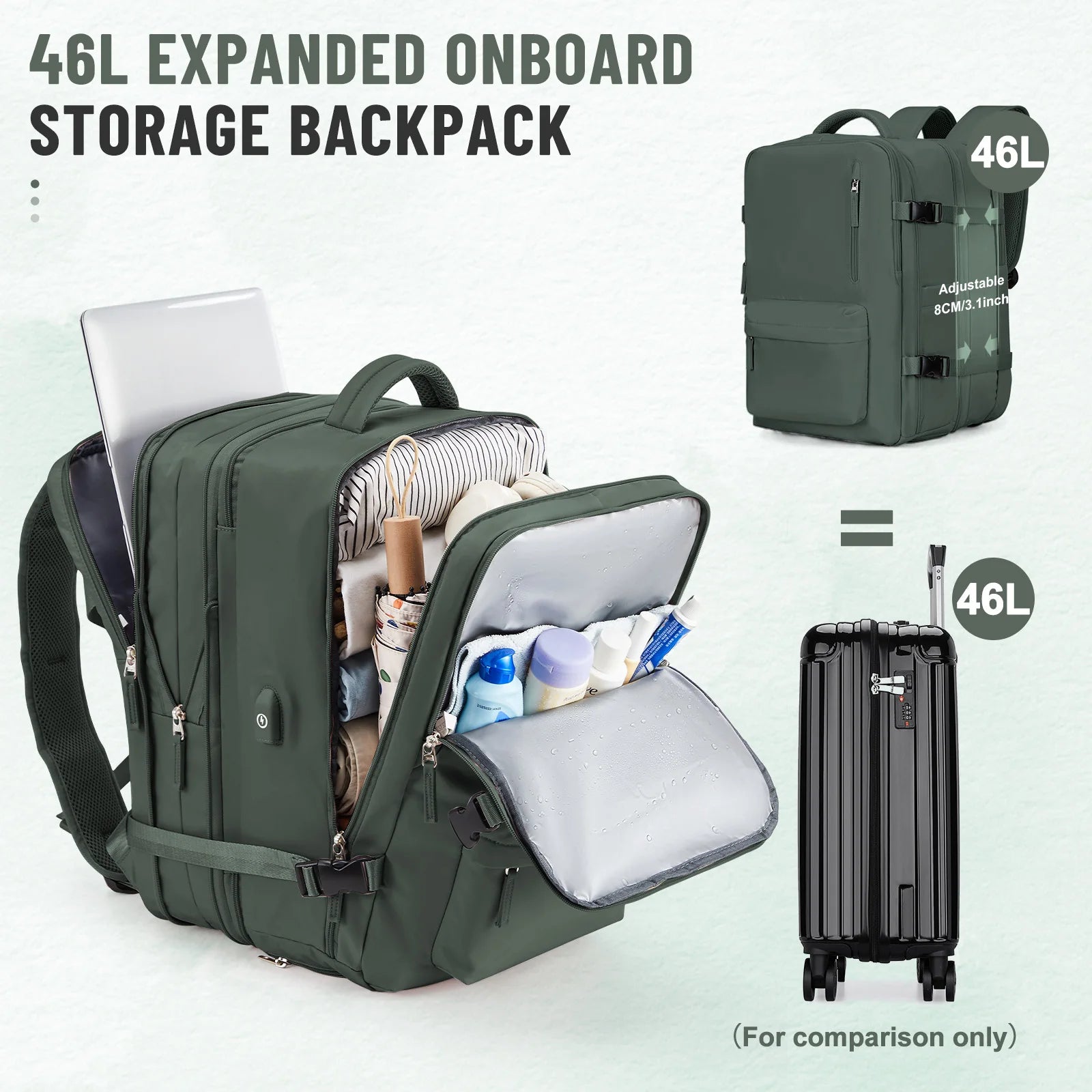 Backpack for Women Men Waterproof Air Travel Backpack Hand Luggage Laptop Bags Large Capacity Expansion Backpack Shoulder Bag