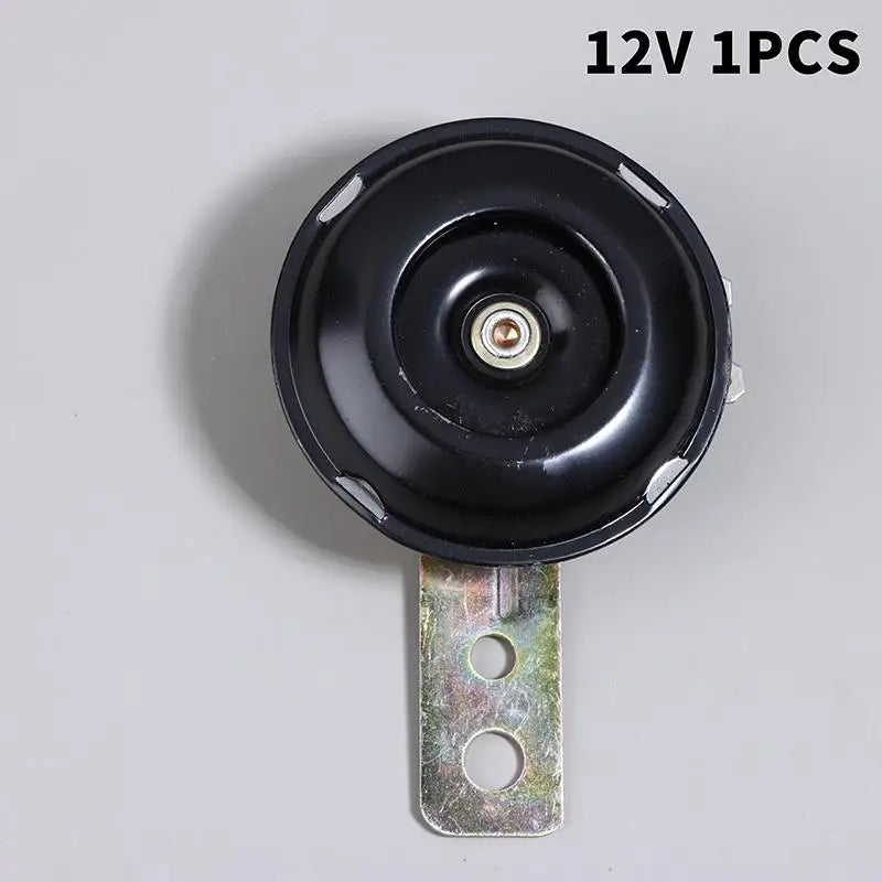 12V 48V 60V General Motorcycle Electric Horn Kit Waterproof Round Speaker Loud Electric Horn Suitable For Bicycle Scooter 105dB