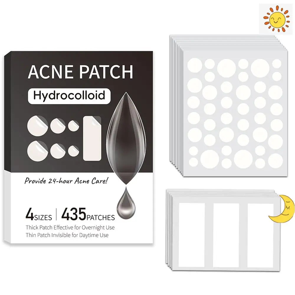 Large Pimple Patches Bulk for Face, 9 Styles Hydrocolloid Acne Patches for Covering Body, Forehead, Chin Blemishes Zit Breakouts