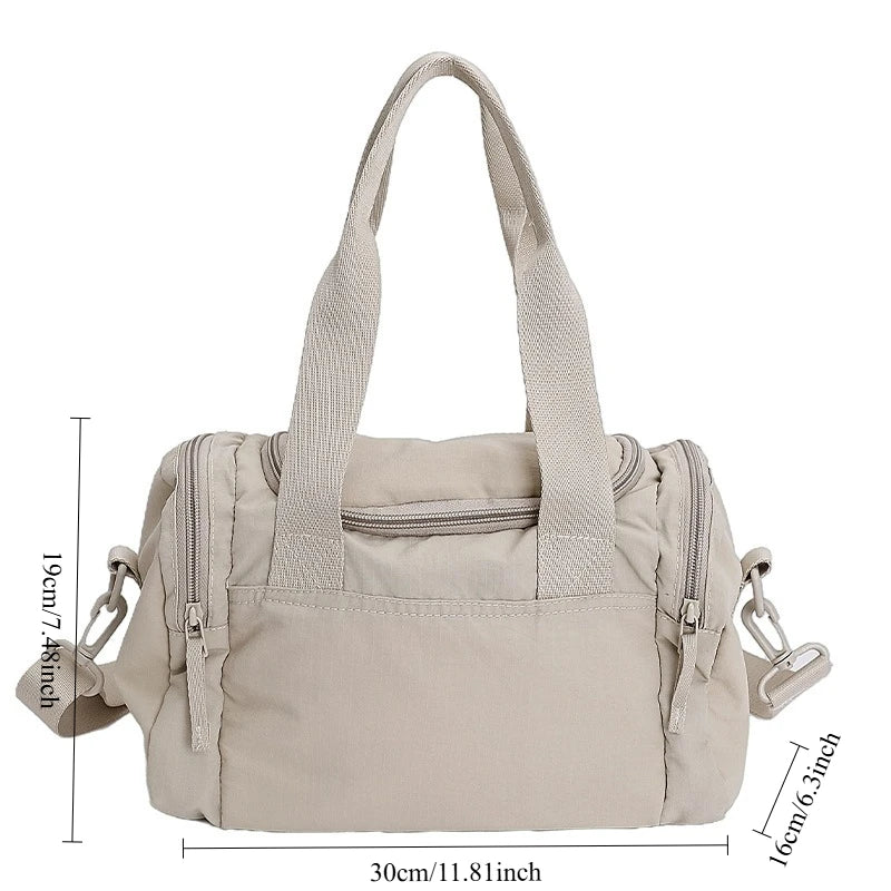Large Capacity Commuting Crossbody Bags for Women Yoga Sports Shoulder Handle Bag Textured Casual and Versatile Bags for Travel