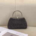 Yuan dinner bag, fashionable and high-end sense, shiny and ineffective, diamond-encrusted, diamond-filled portable messenger bag