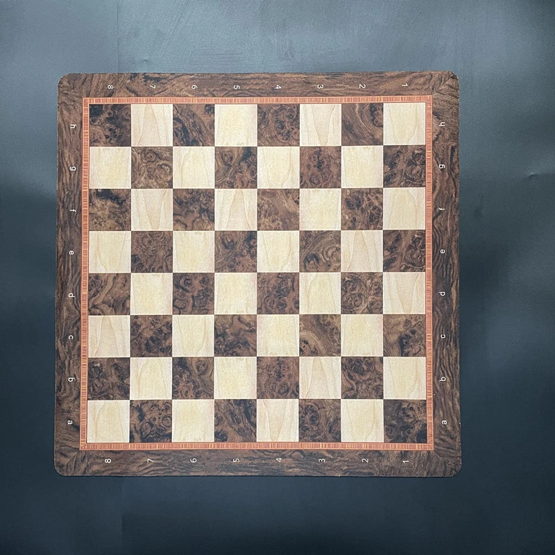 Large 52cm/ 20.5-inch championship game chessboard, foldable and rollable soft rubber chessboard, checkers board