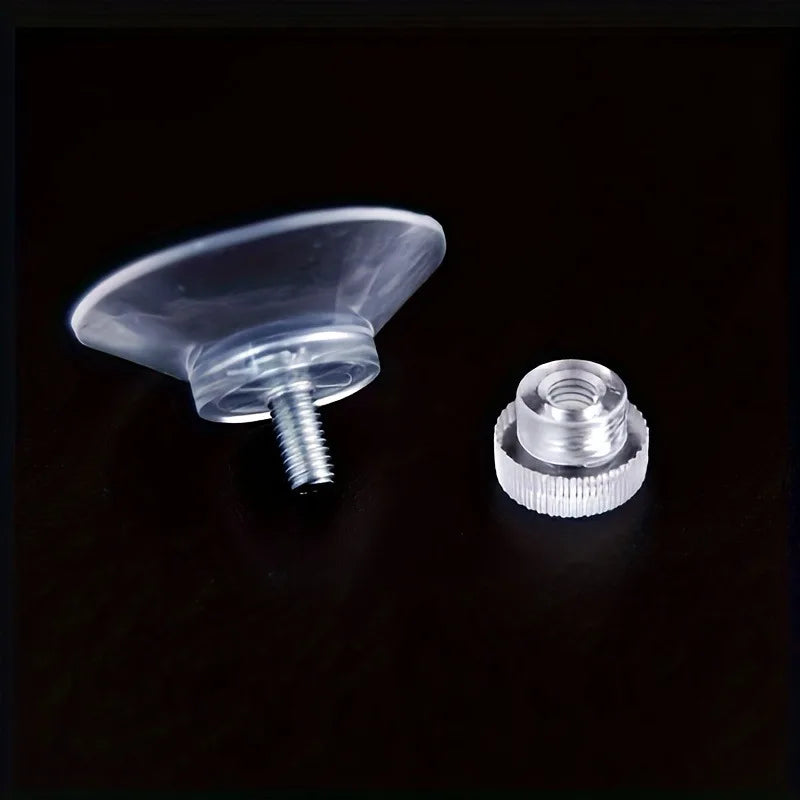 Unbeatable Suction Cup Glass Pads - Crystal-Clear PVC Plastic with Industrial-Strength Adhesive and Hook-Free Design