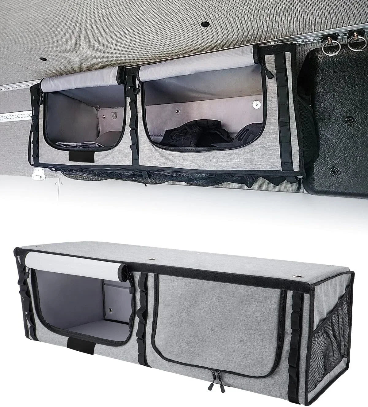 36-Inch Motorhome Overhead Storage Cabinet Soft Overhead Storage Box For Fiat Ducato/Sprinter/Ford Transit Panel Vans/Campervans