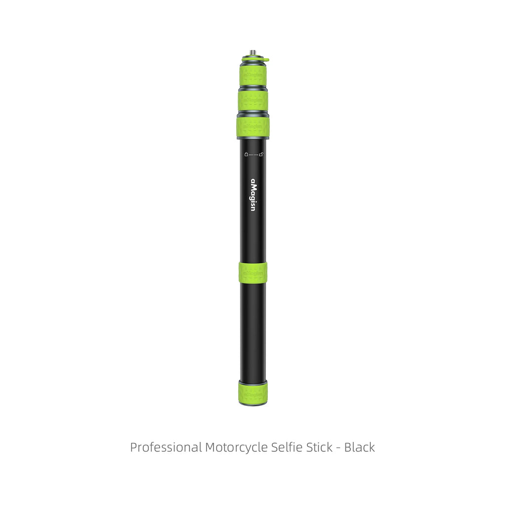 aMagisn Professional Motorcycle Selfie Stick 34-110cm Metal Pole 1/4Thread Trekking Pole Convertible Fits GoPro / DJI / Insta360