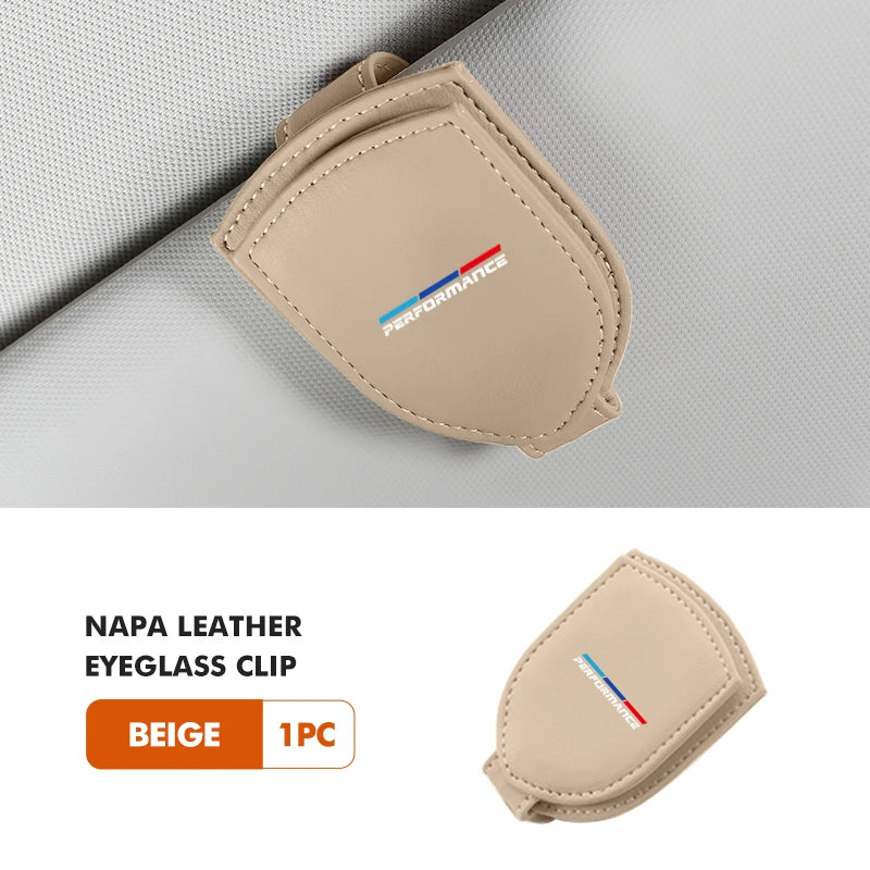 For BMW Car Glasses Holder Sun Visor Sunglasses Clip Card Accessories 1 3 5 Series X1 X3 X4 X5 X7 G20 G38 F20 F39 F48 E46