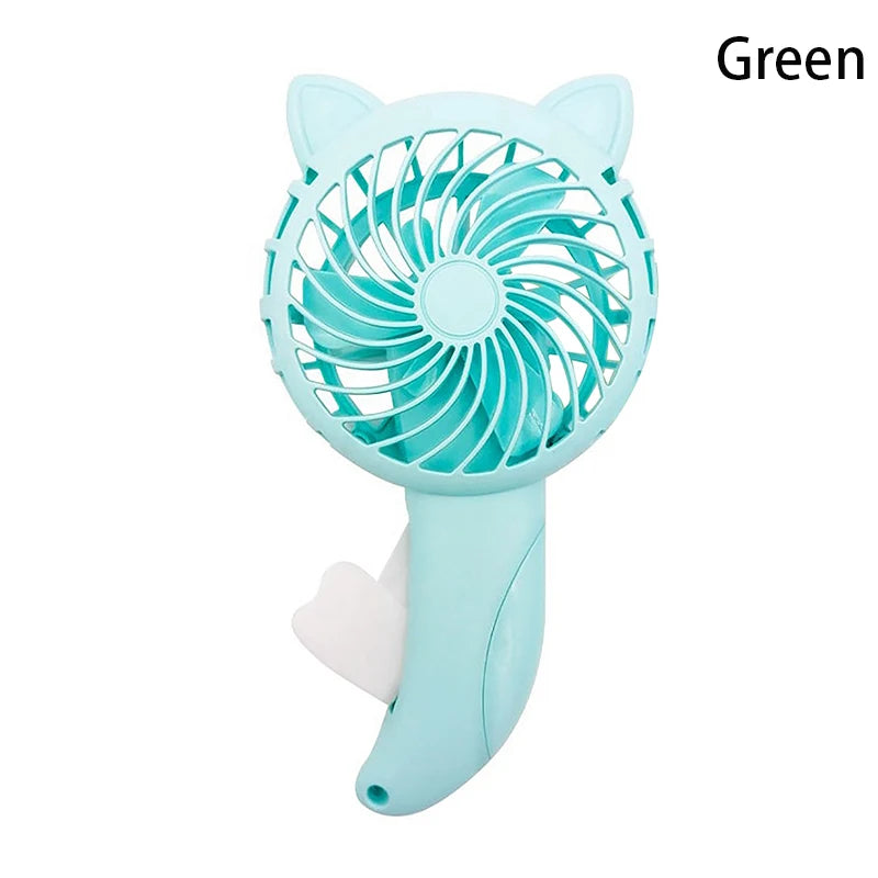Portable Hand Pressure Fan Mini Handheld Fan Without Battery Cartoon Fan Summer Air Cooler Travel Home Fan
